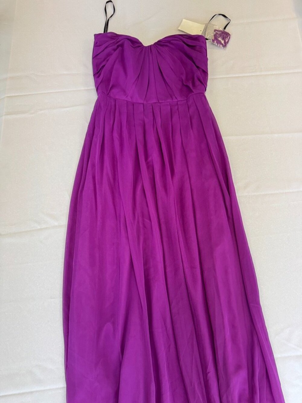 After Six Strapless Chiffon Formal Gown Magenta Size 2